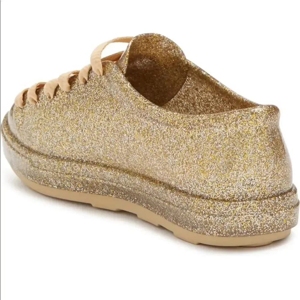 Mini Melissa Girls Mel be Fashion cushioned insole super comfy Sneaker Sz 3 new